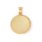 18k Gold Blue Ancient Greek Floral Pendant - Image 3