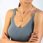 14k Gold Filigree Egg Pendant with Rosette - Image 2