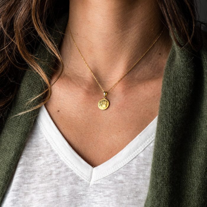 Alexander the Great Coin Pendant - 14K Gold - Image 2