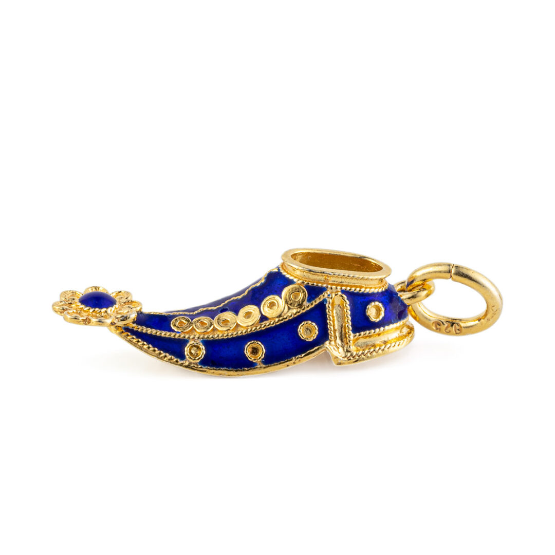 KA-P-03539025 Greek Tsarouhi Pendant Necklace with Enamel