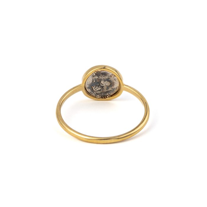 Athena Coin Ring - 14K Gold and Sterling Silver - Image 3