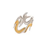 Snake Ring - Sterling Silver Gold Plated - Image 3