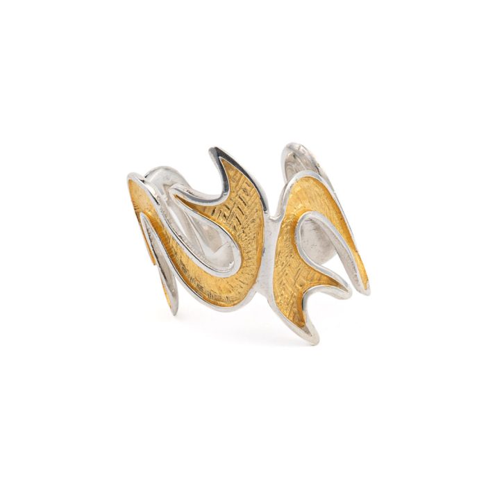 Snake Ring - Sterling Silver Gold Plated - Image 1
