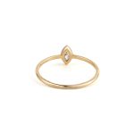 Tear Drop Zircon Ring - 14K Gold - Image 3