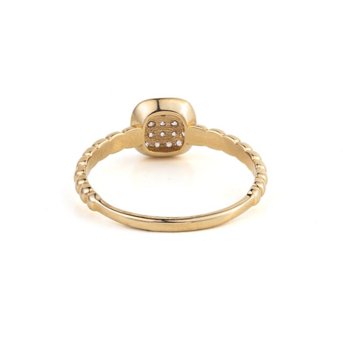 14K Yellow Gold Ring with Zircon - Image 3