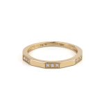 Polygon Zircon Ring - 14K Yellow Gold