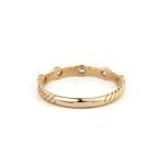 Cubic Zirconia Ring - 14K Yellow Gold - Image 3