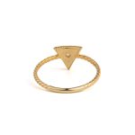 Triangle Zircon Ring - 9K Gold - Image 3