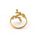 Olive Branch Ring - 14K Solid Yellow Gold - Image 3