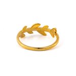 Leaf Ring - 18K Solid Yellow Gold - Image 3