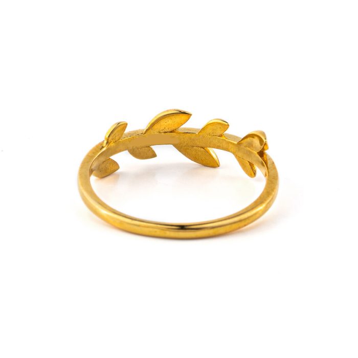 Leaf Ring - 18K Solid Yellow Gold - Image 3
