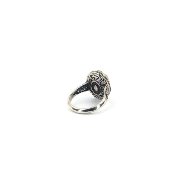 Byzantine Ring with Amethyst Doublet Stone - Image 5