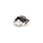 Byzantine Ring with Apatite Doublet Gemstone and Natural Pearl - Image 4