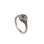 Byzantine Ring Aquamarine Crystal Stone - Image 2