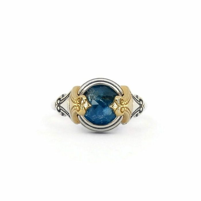 Byzantine Ring with Apatite Doublet Gemstone - Image 1