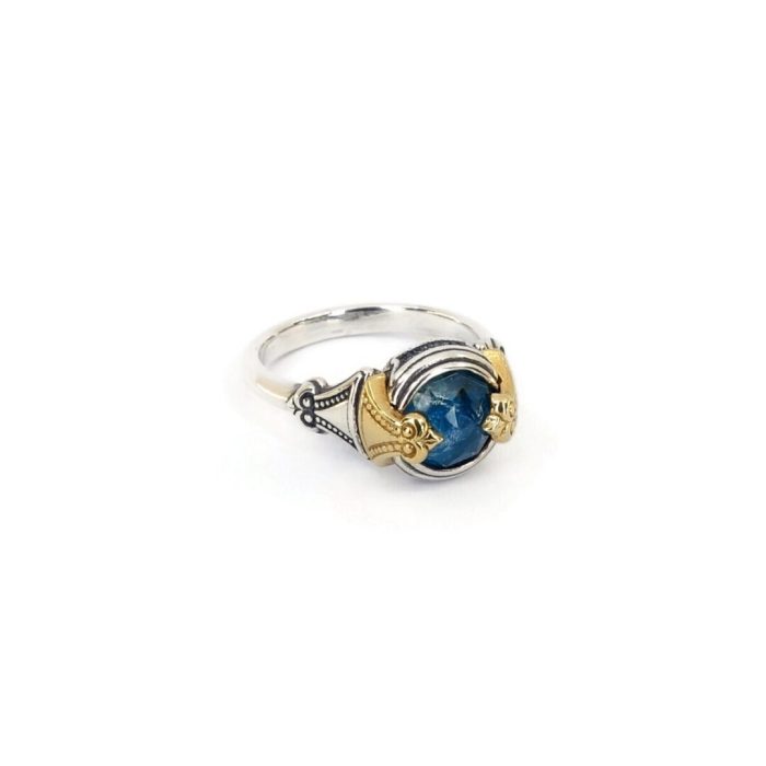 Byzantine Ring with Apatite Doublet Gemstone - Image 3
