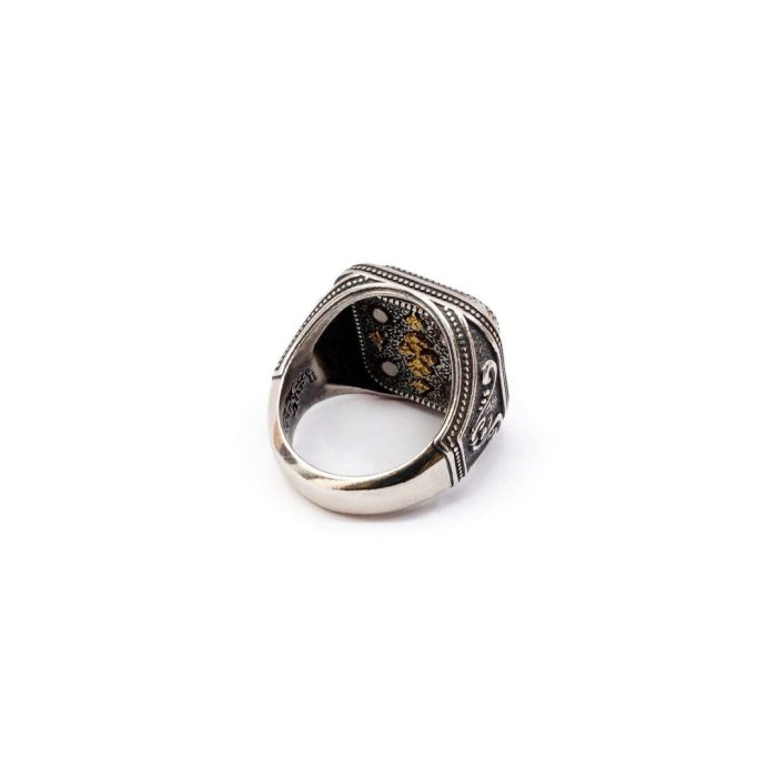 Byzantine Ring with Natural Swiss Blue Topaz Gemstone - Image 6