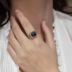 Βυζαντινό Δαχτυλίδι με London Blue Topaz - Επιχρυσωμένο Ασήμι 925 - Image 2