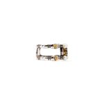 Byzantine Ring with Natural London Blue Topaz Gemstone and Pearl - Image 3