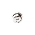 Byzantine Ring with Natural London Blue Topaz Gemstone and Pearl - Image 4