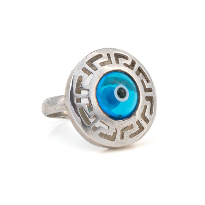 Meandros Evil Eye Ring  - 925 Sterling Silver - Image 1