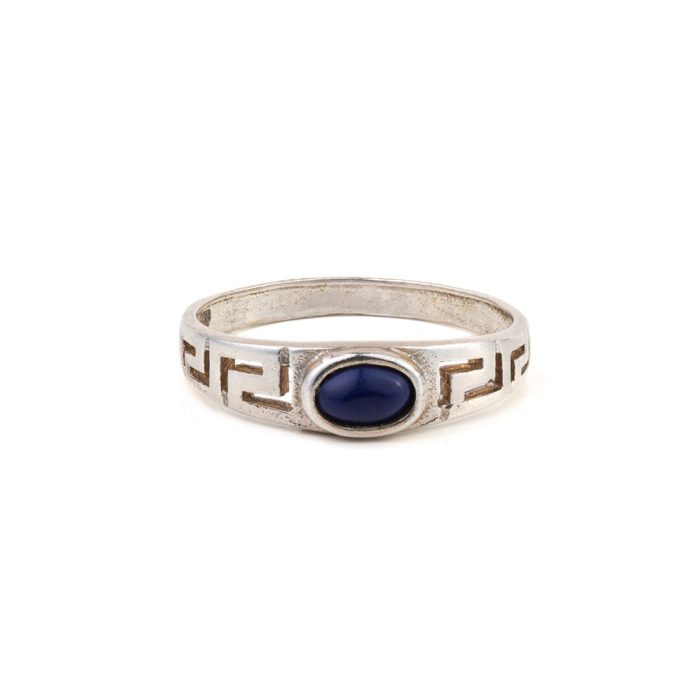 Meander Lapis Ring - Sterling Silver - Image 1