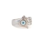 Fildisi Eye Meander Ring  - 925 Sterling Silver