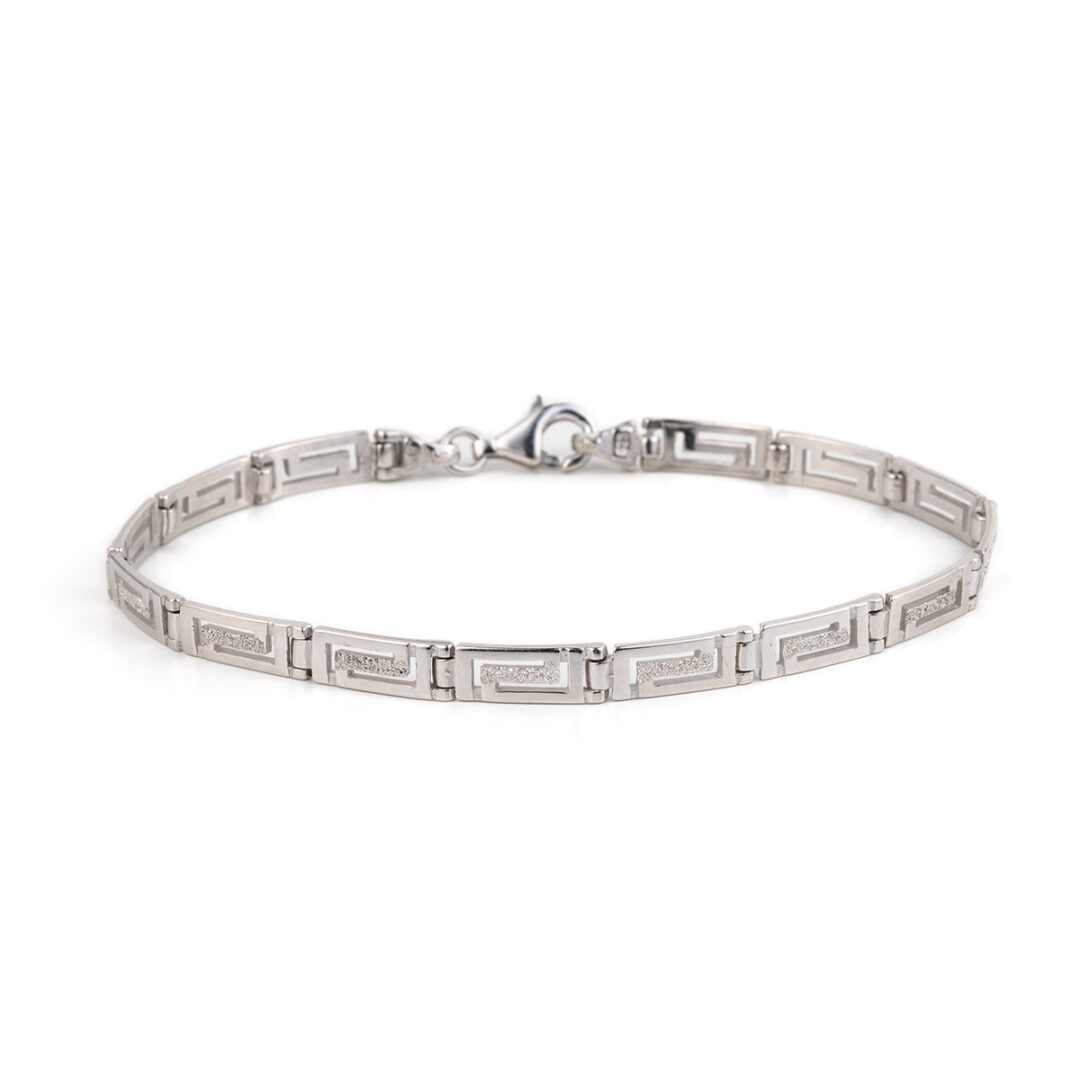 LI-B-03282|LI-B-03282b|LI-B-03282c|package-roots Meander Link Bracelet – 925 Sterling Silver - Image 1