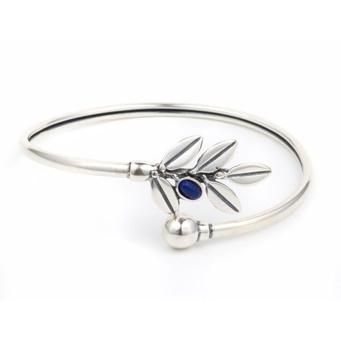 Sterling Silver Gold Plated Bracelet With Olive Leaves - Image 3