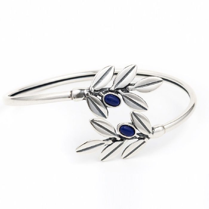 Olive Leaves Silver Bracelet - Image 1