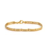 Greek Key Meander Link Bracelet