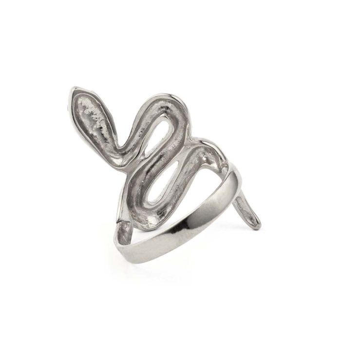 Silver Swirl Serpent Ring - Sterling Silver - Image 2