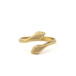 Double Snake Ring - 925 Sterling Silver and Gold Plated
