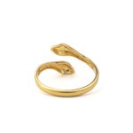 Double Snake Ring - 925 Sterling Silver and Gold Plated - Image 2