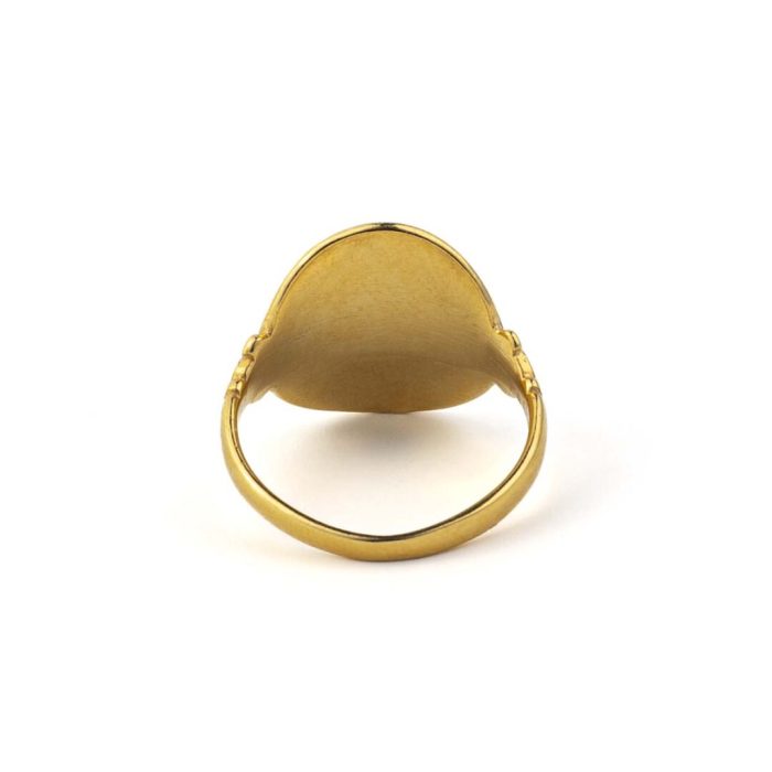 Phaistos Disk Ring - 925 Sterling Silver and Gold Plated - Image 2