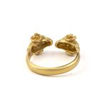 Double Aries Ring  - 925 Sterling Silver and Gold Plated - Image 3