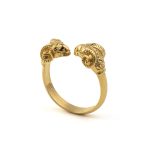 Double Aries Ring  - 925 Sterling Silver and Gold Plated - Image 2