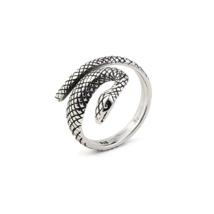 Swirl Snake Ring - Sterling Silver - Image 2