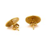 Minoan Phaistos Disk Earrings - Sterling Silver and Gold Plated - Image 4