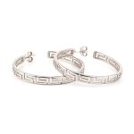 Sterling Silver Greek Key Earrings