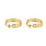 Sterling Silver Meander Earrings - Image 4