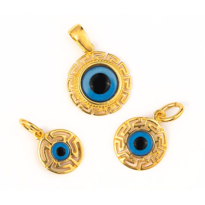 Gold Plated Evil Eye Pendant - Image 3