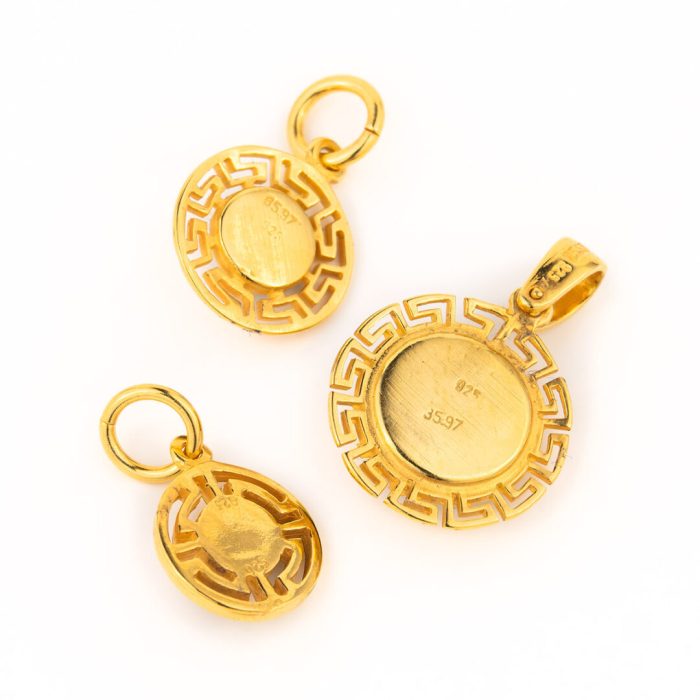 Gold Plated Evil Eye Pendant - Image 4