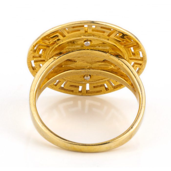 Goddess Athena Coin Ring - Sterling silver Gold plated - Image 4