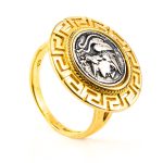 Goddess Athena Coin Ring - Sterling silver Gold plated - Image 3
