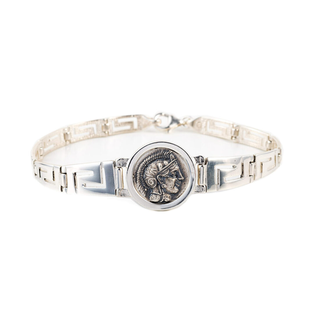 MI-B-0081402|MI-B-0081402m|MI-B-0081402b|MI-R-05493009|MI-R-05493009b|package-roots Goddess Athena Coin Bracelet – Sterling Silver 925 - Image 1