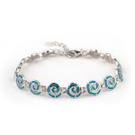 Spiral Blue Opal Bracelet - 925 Sterling Silver - Image 2