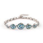 Spiral Bracelet - 925 Sterling Silver with Opal - Image 4