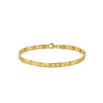 Greek Key Link Bracelet - 925 Sterling Silver Gold Plated - Image 3