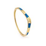 Meander Opal Bangle Bracelet - 925 Sterling Silver - Image 5